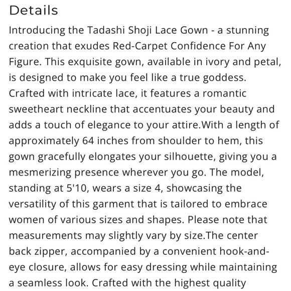 Beautiful TADASI SHOJI BRIDAL GOWN - Picture 3 of 11